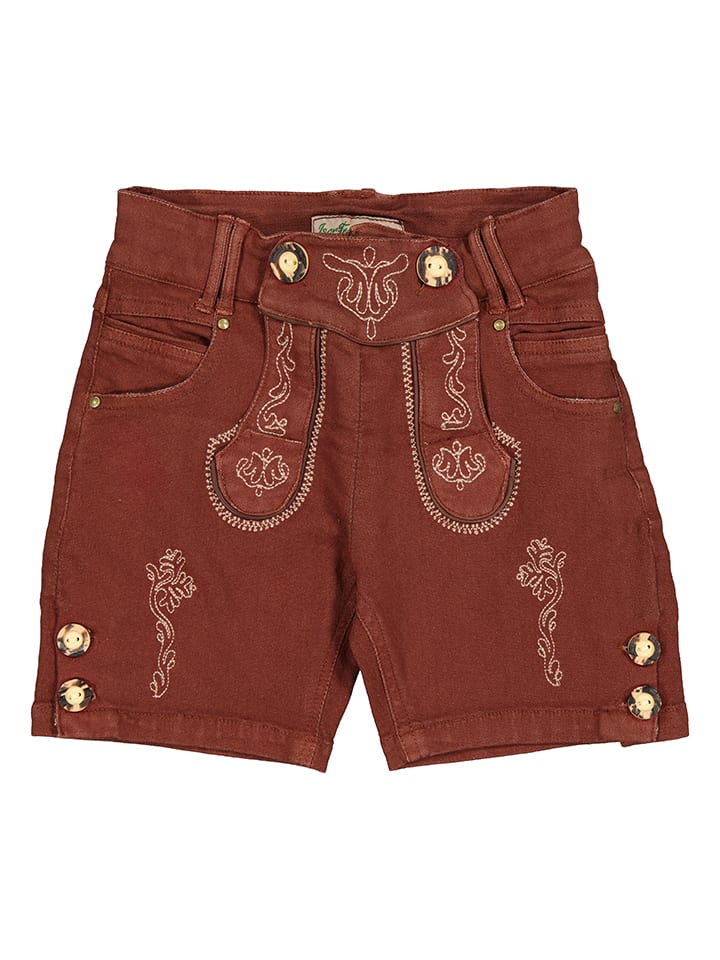 Isartrachten Jeans-Shorts in Braun günstig kaufen