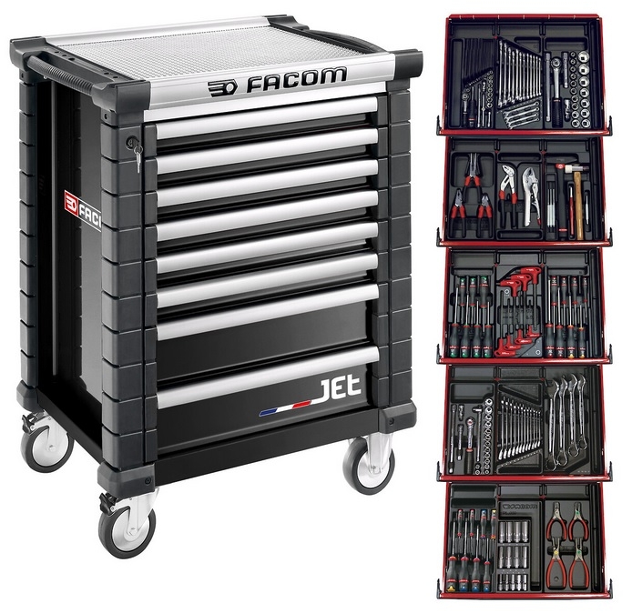 Facom JETCM175GBNL Колица за алате, црна