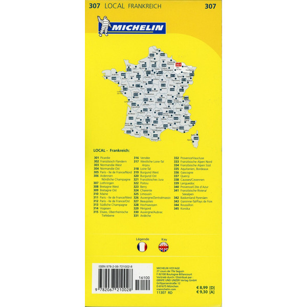 Michelin Lothringen - Straßenkarte