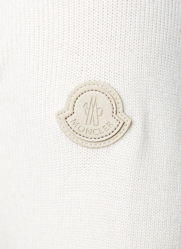 Pulover Moncler gros din cașmir tricotat cu fermoar