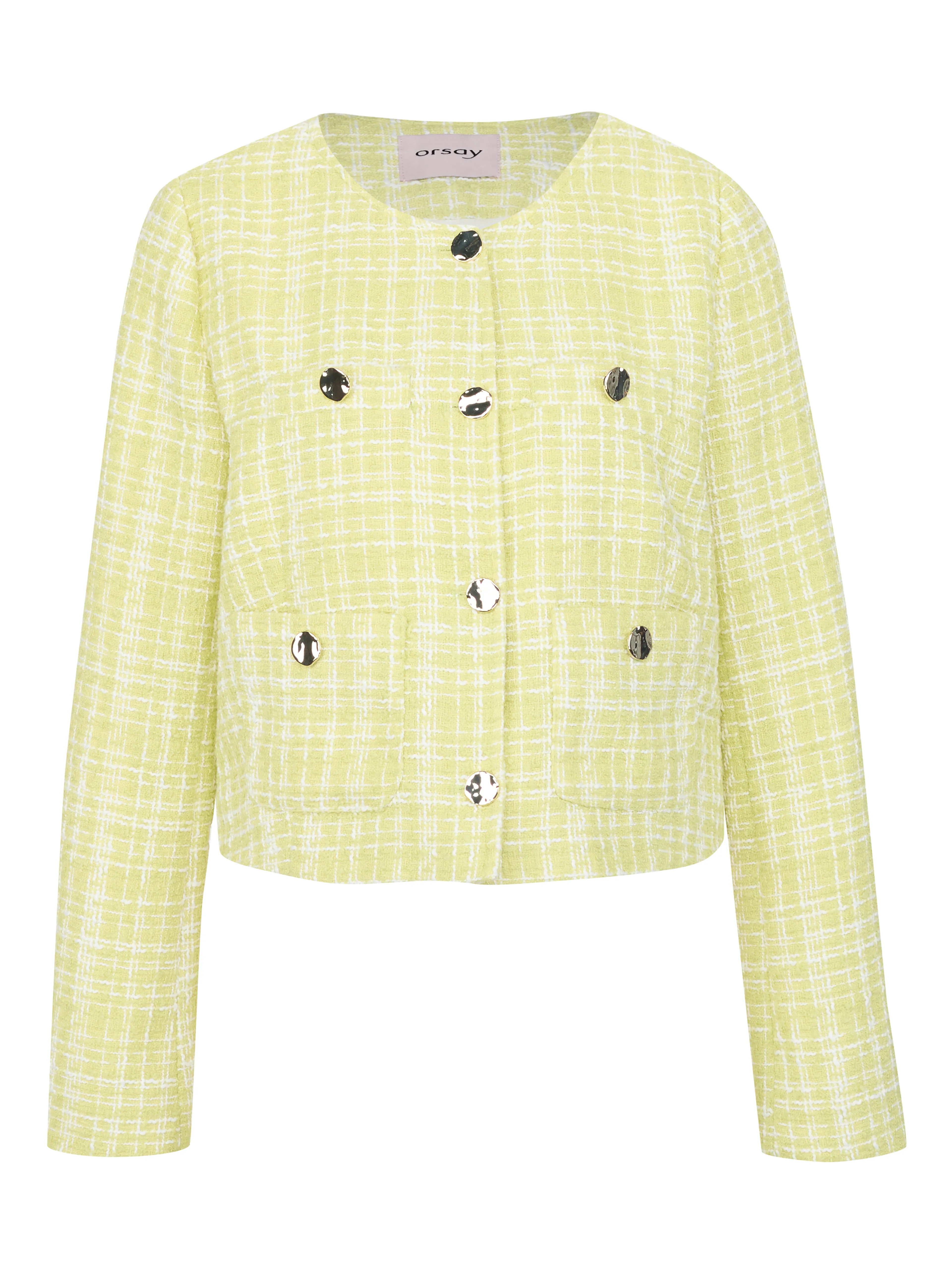 Hellgrüne Tweed-Damenjacke ORSAY