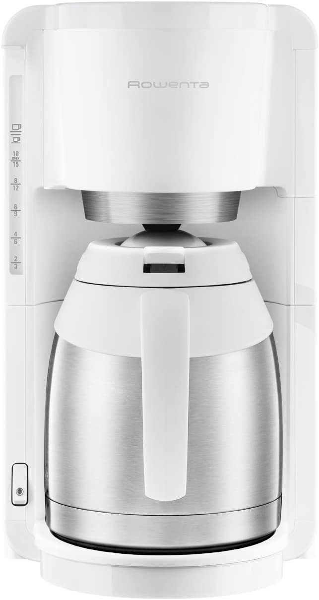 Rowenta Filterkaffeemaschine CT 3811 Thermo Kaffeemaschine Edelstahl weiß