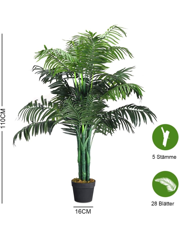 COSTWAY Zimmerpalme in Grün günstig kaufen 110 cm