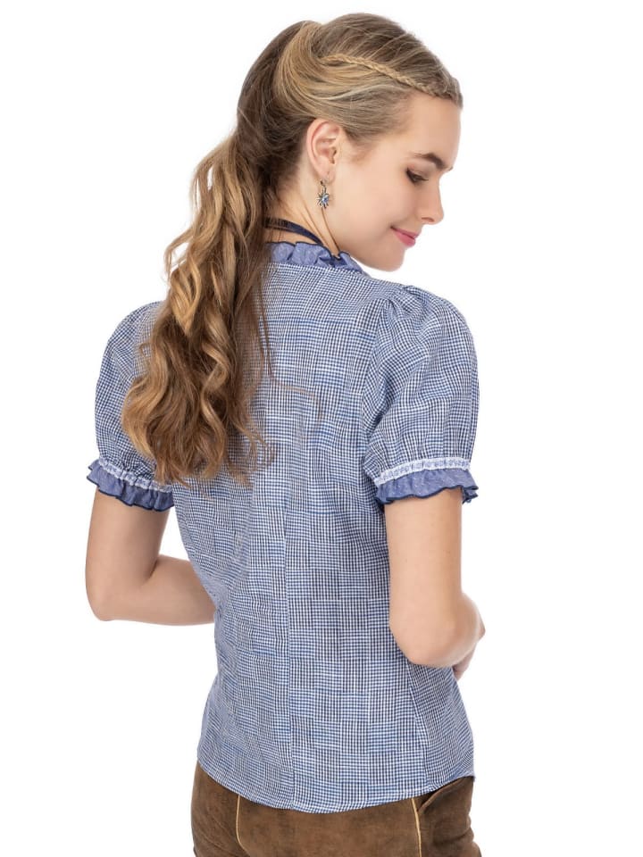 OS-Trachten Bluse 451004-3439-48 in jeansblau günstig kaufen 48
