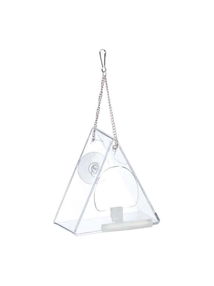 relaxdays Vogelfutterhaus in Transparent - (B)12,5 x (H)13 x (T)7,5 cm günstig kaufen onesize