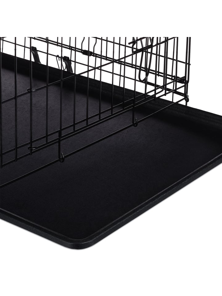 relaxdays Hundekäfig in Schwarz - (B)61,5 x (H)55 x (T)47 cm günstig kaufen onesize