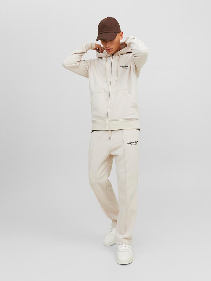 Jack & Jones Sweatjacke in Creme günstig kaufen