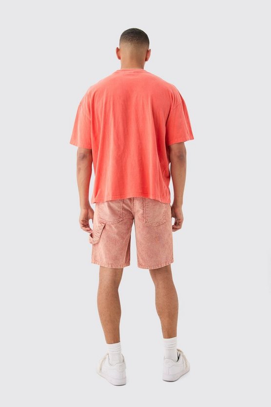 Geripptes Oversize T-Shirt
