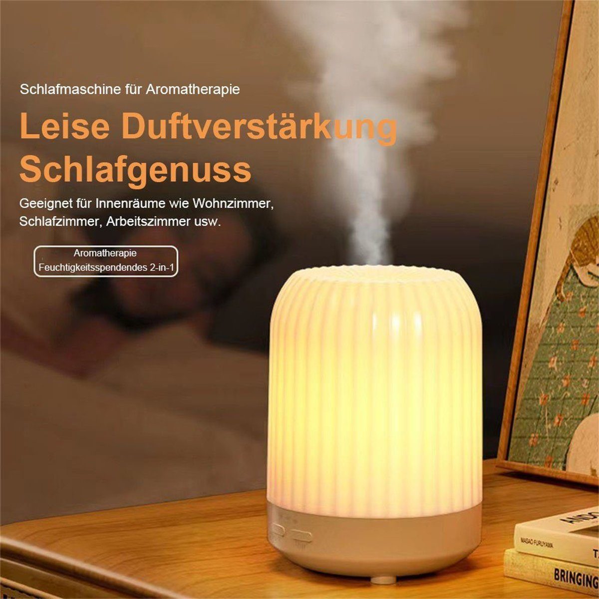 TUABUR Diffuser Aromatherapiegerät, USB-Plug-in-Nachtlicht-Luftbefeuchter