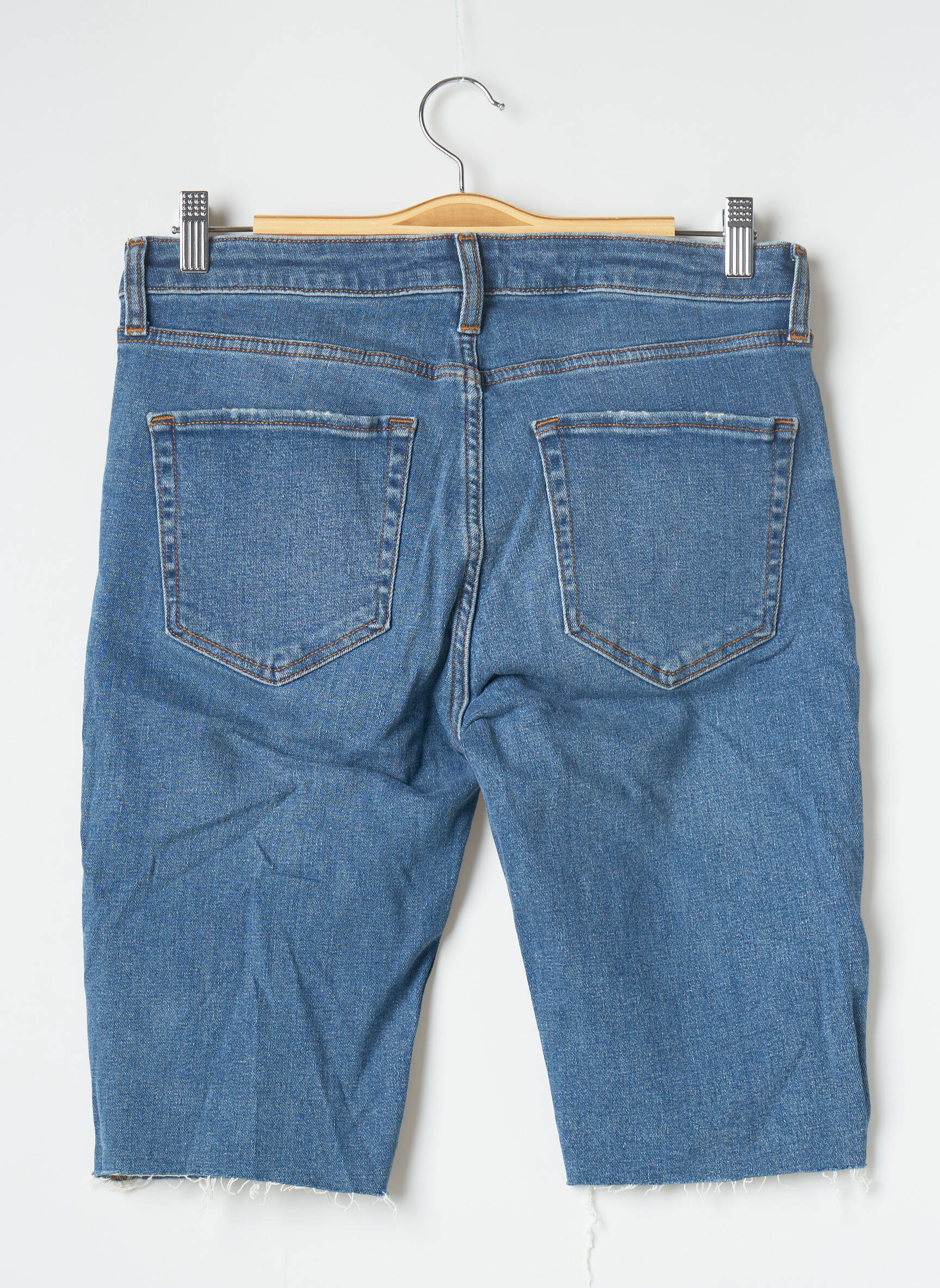 Mango Bermudas Femme couleur bleu