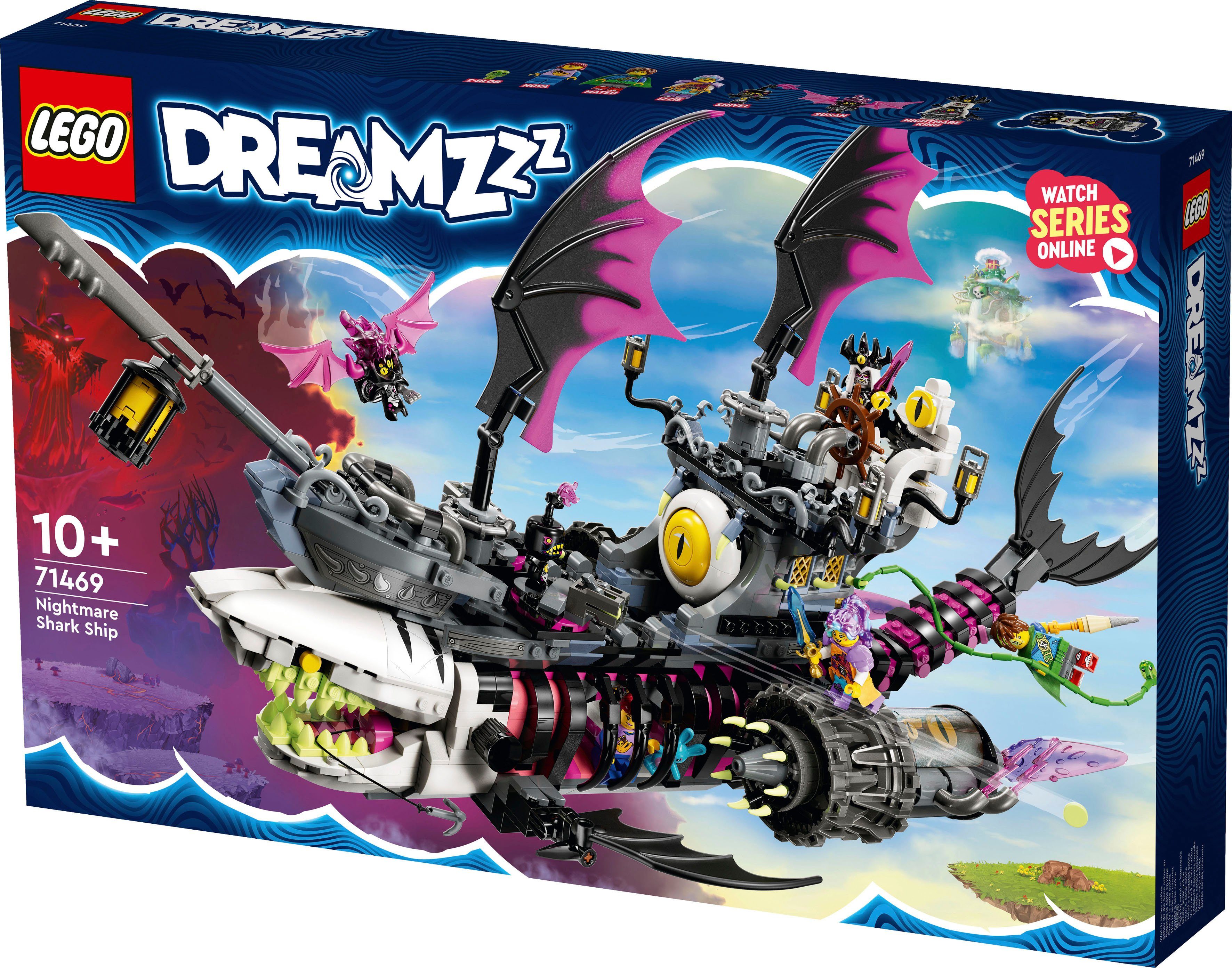LEGO® Konstruktionsspielsteine Albtraum-Haischiff (71469), LEGO® DREAMZzz™, (1389 St), Made in Europe