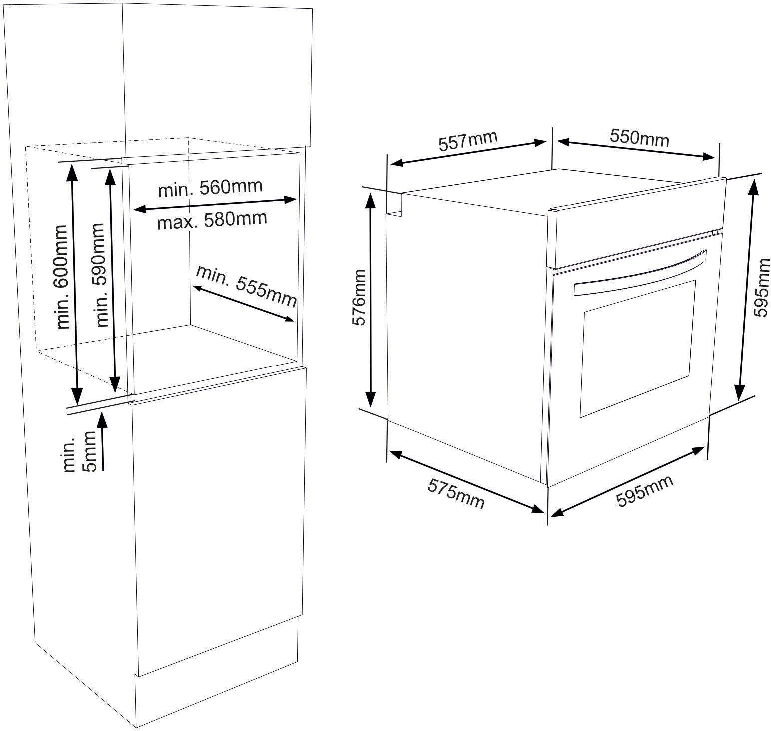 Sharp Einbaubackofen K-60D19IM1-EU, mit Vollauszug