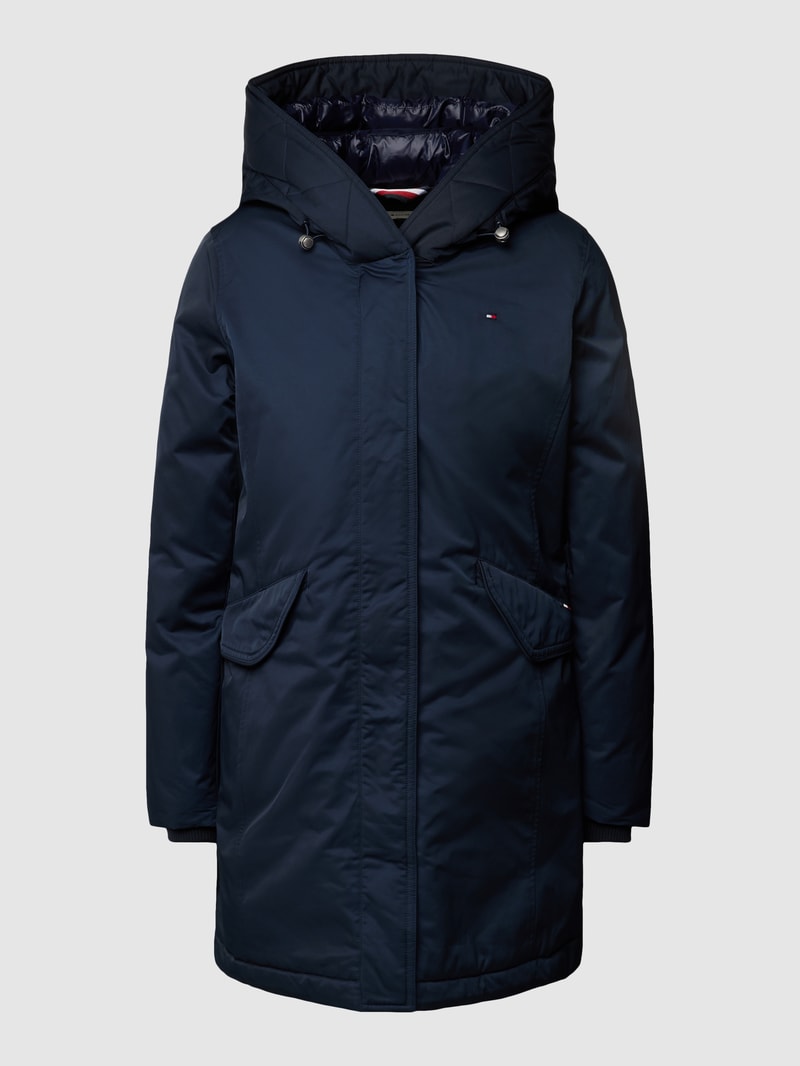 Funktionsjacke mit Kapuze in marineblau