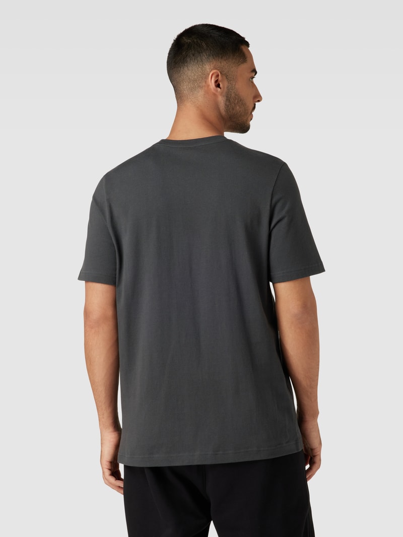 T-Shirt mit Label-Print in dunkelgrau
