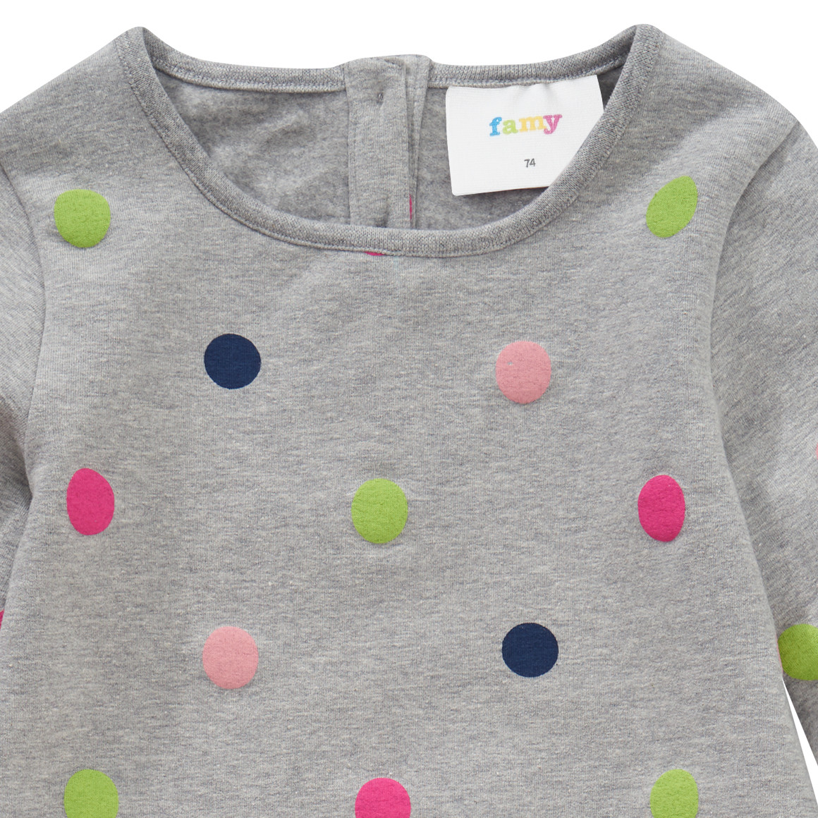 Baby Sweatkleid mit Punkten allover