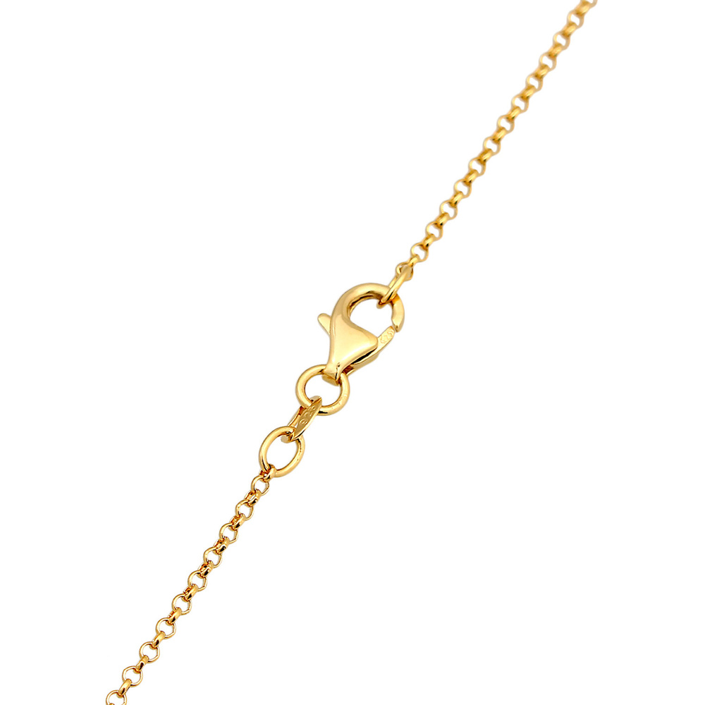 Elli Elli Collier Femmes Pendentif Champignon avec Émail Orange en Argent Sterling 925 Bijoux