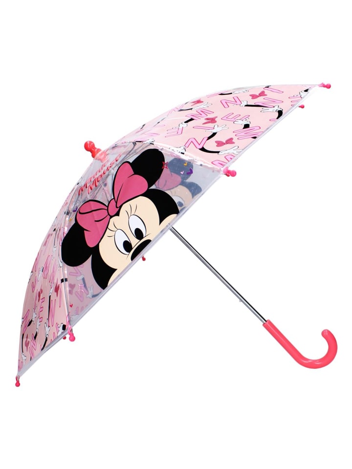 Disney Minnie Mouse Stockschirm rosa & transparent | Minnie Maus | Kinder Regenschirm günstig kaufen onesize