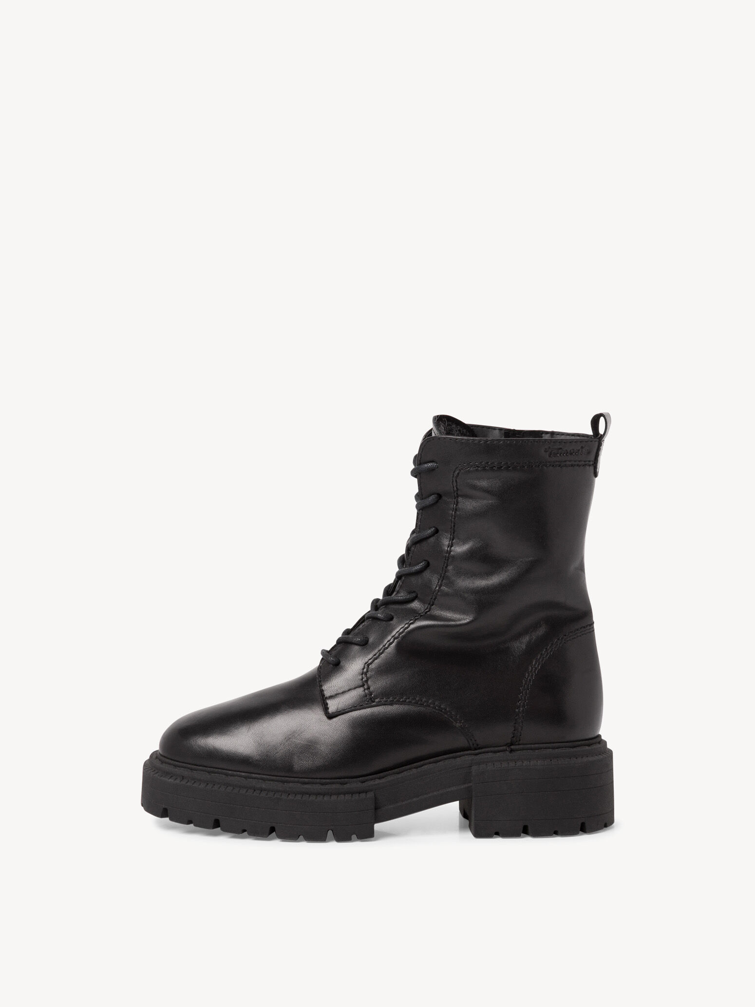 Bottine en cuir - noir doublure chaude