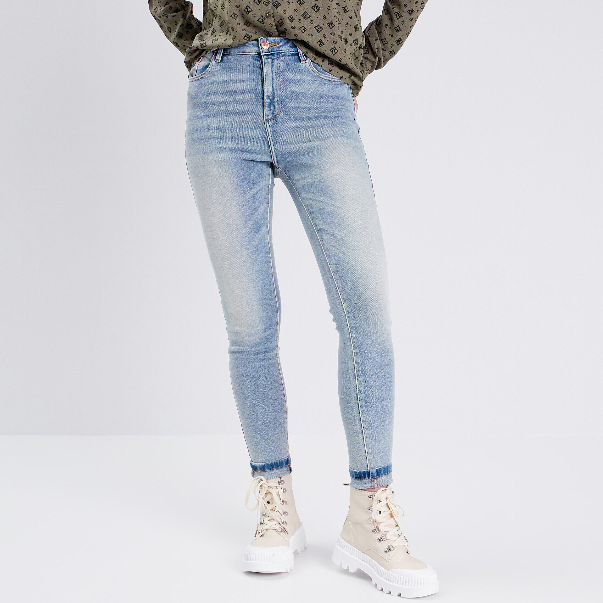 Jeans skinny denim bleach femme | Cache Cache