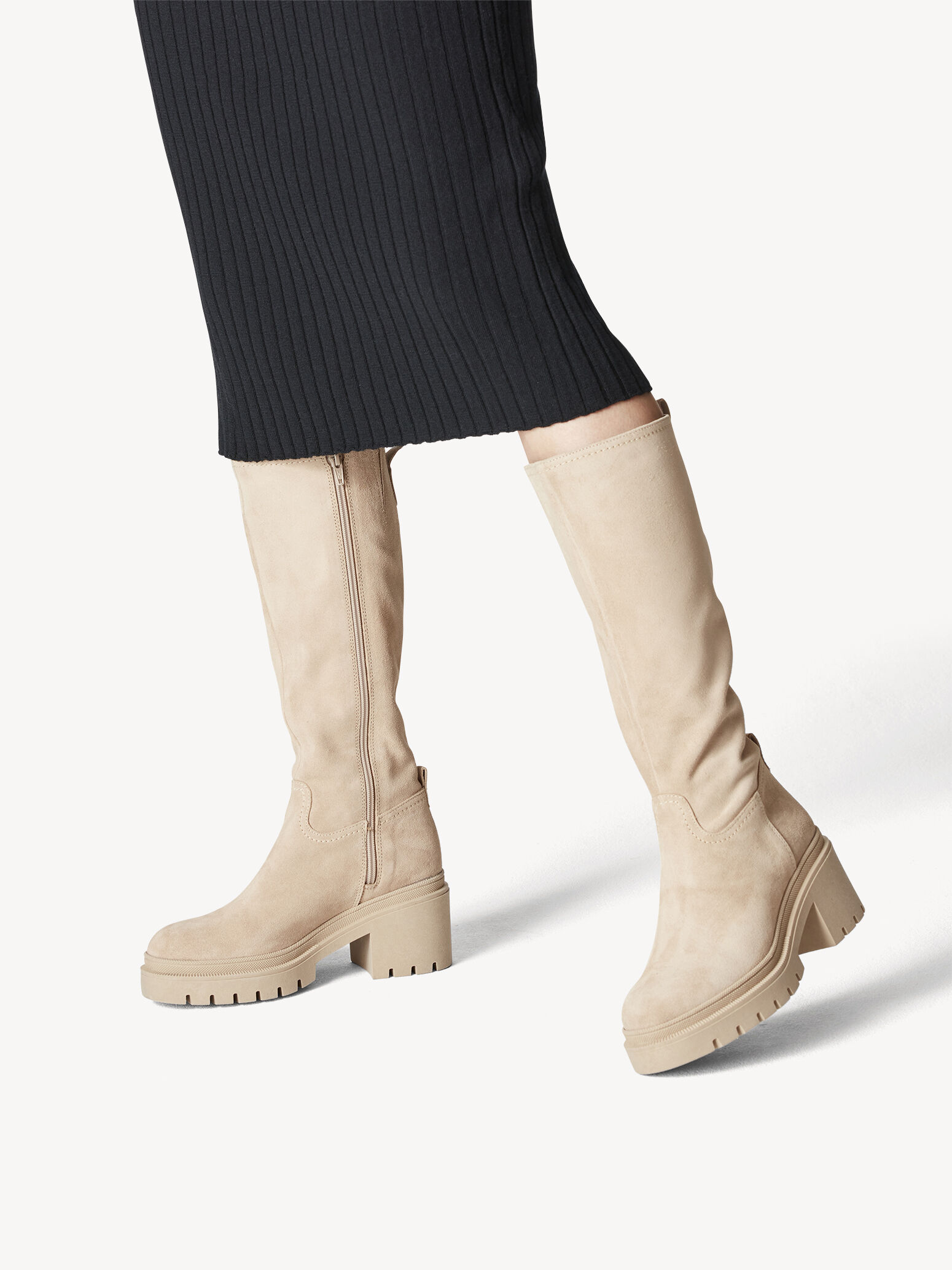 Bottes en cuir - beige