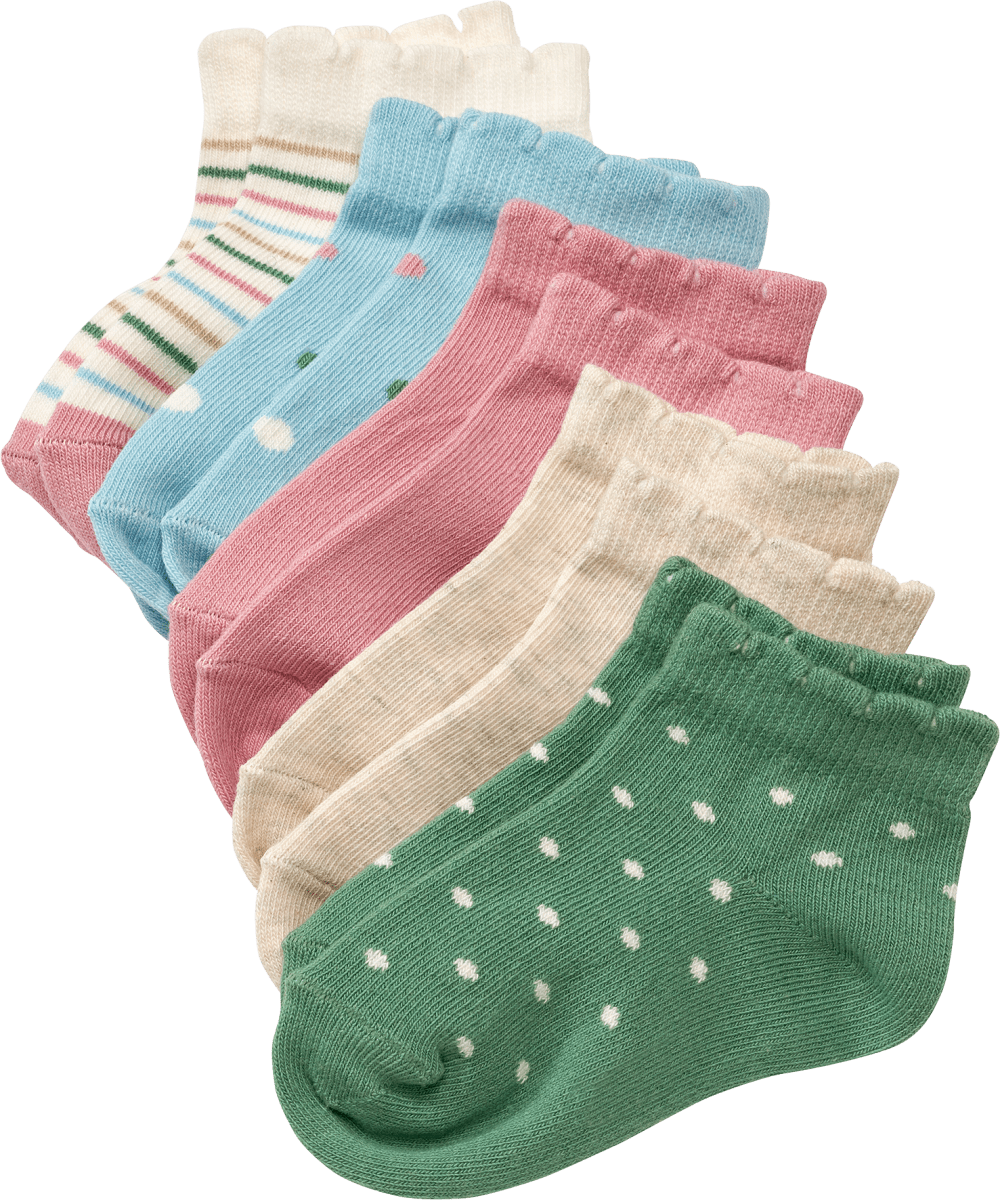 Sneaker Socken mit Wellen-Bund, rosa + blau, Gr. 27/29, 5 St