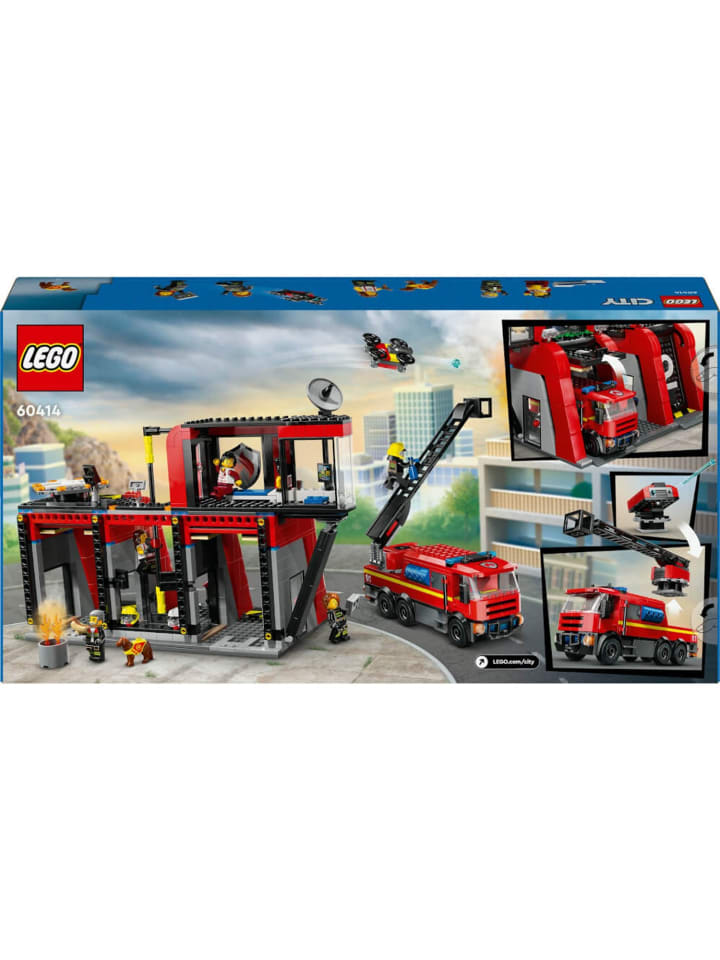 LEGO City Feuerwehrstation mit Drehleiterfahrzeug in Mehrfarbig ab 6 Jahre günstig kaufen onesize
