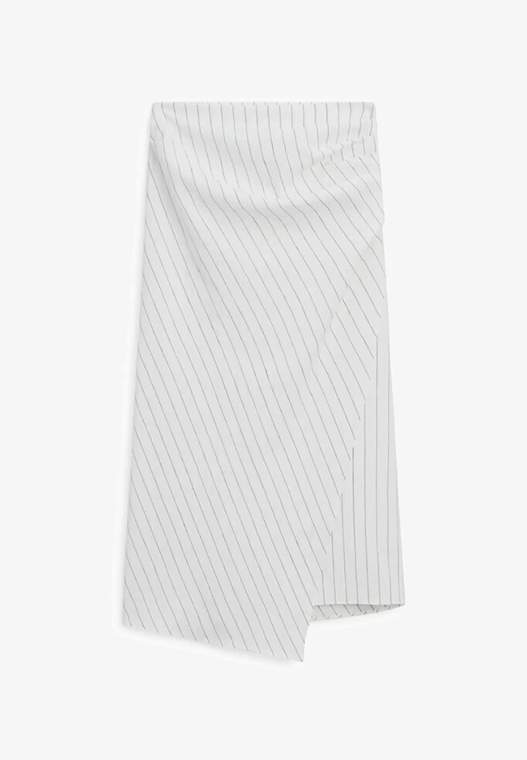 Massimo Dutti MIDI DETALLE RAYAS - Falda Cruzada