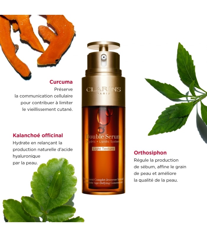 Clarins-DOUBLE SERUM LIGHT TEXTURE-Traitement Complet Jeunesse Intensif