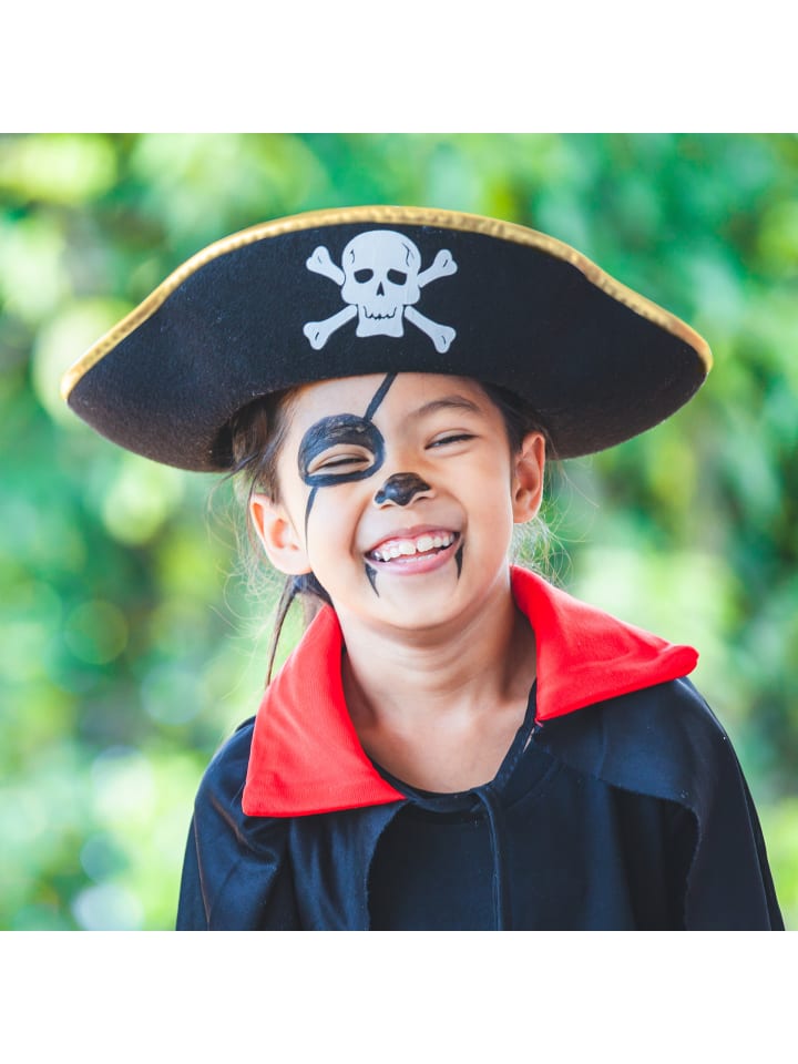 relaxdays 6 x Piratenhut in Schwarz/ Gold günstig kaufen onesize
