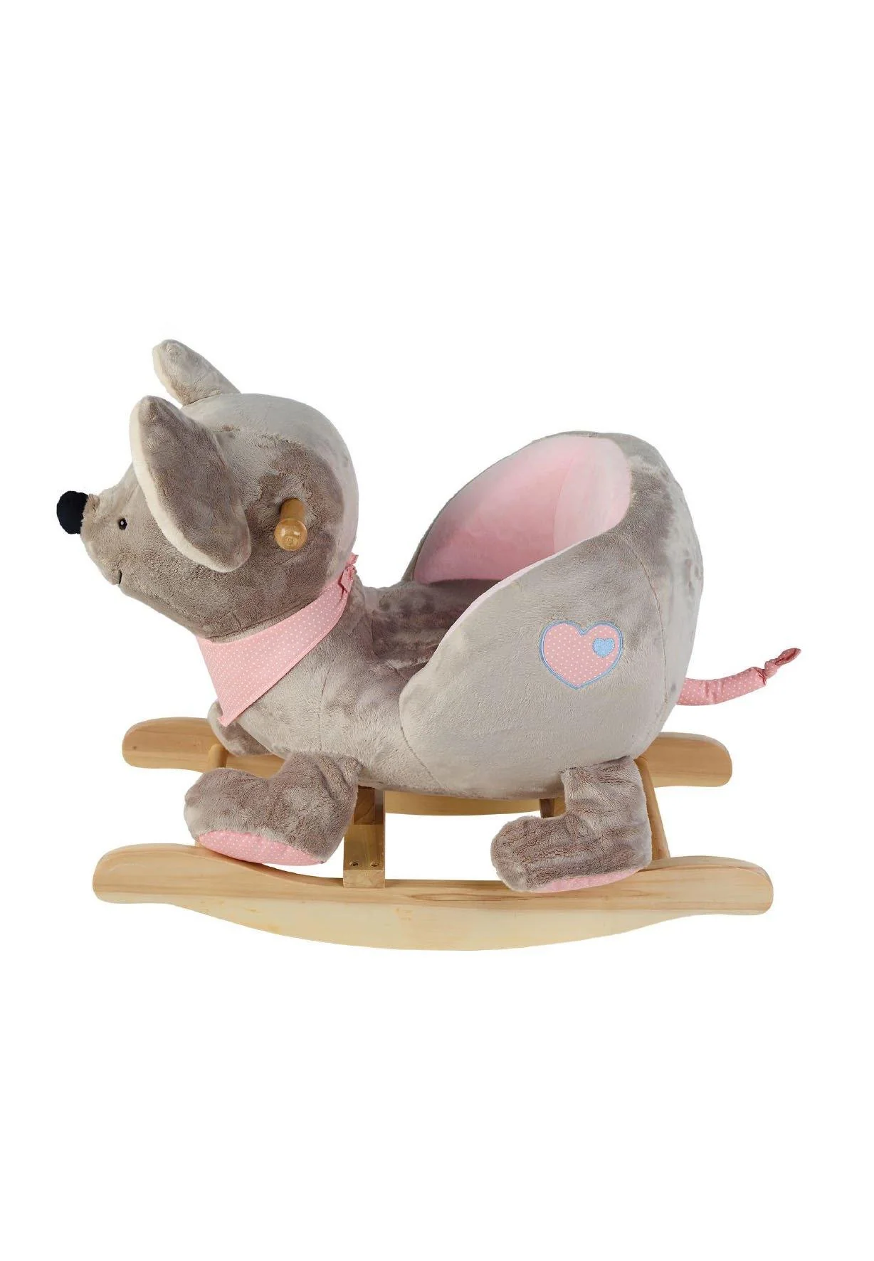 Schaukeltier Mabel in Grau und Rosa, ab 12 Monate