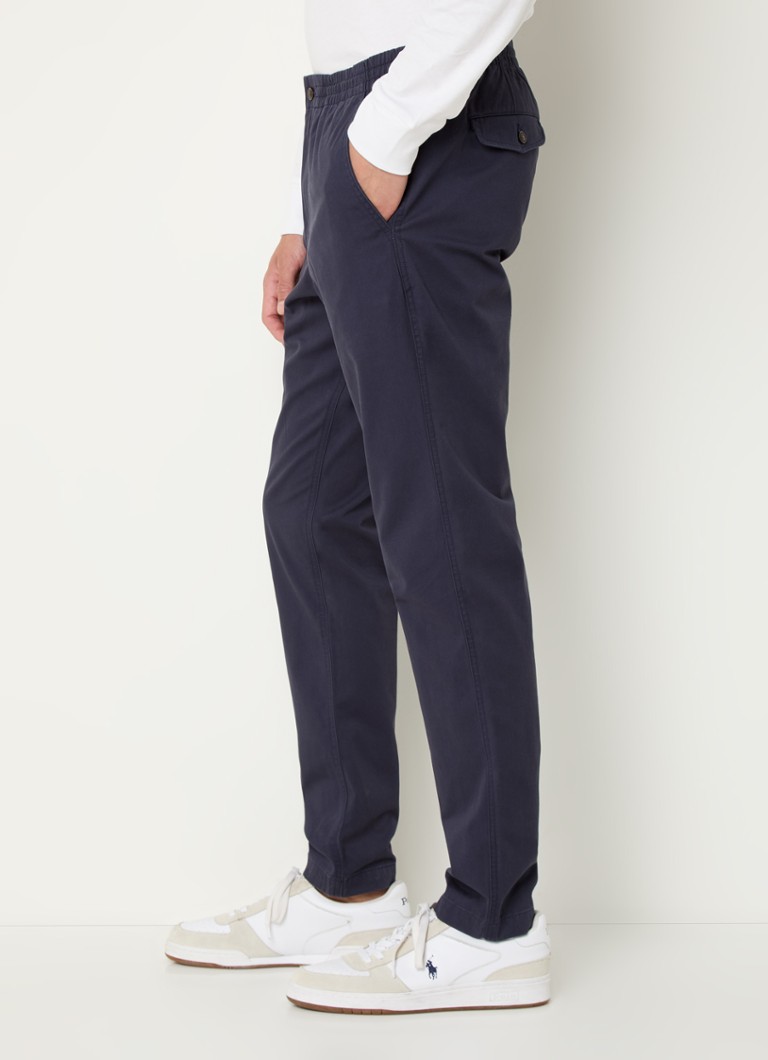 Ralph Lauren Zúžené chino nohavice so sťahovacou šnúrkou a prešitými vreckami