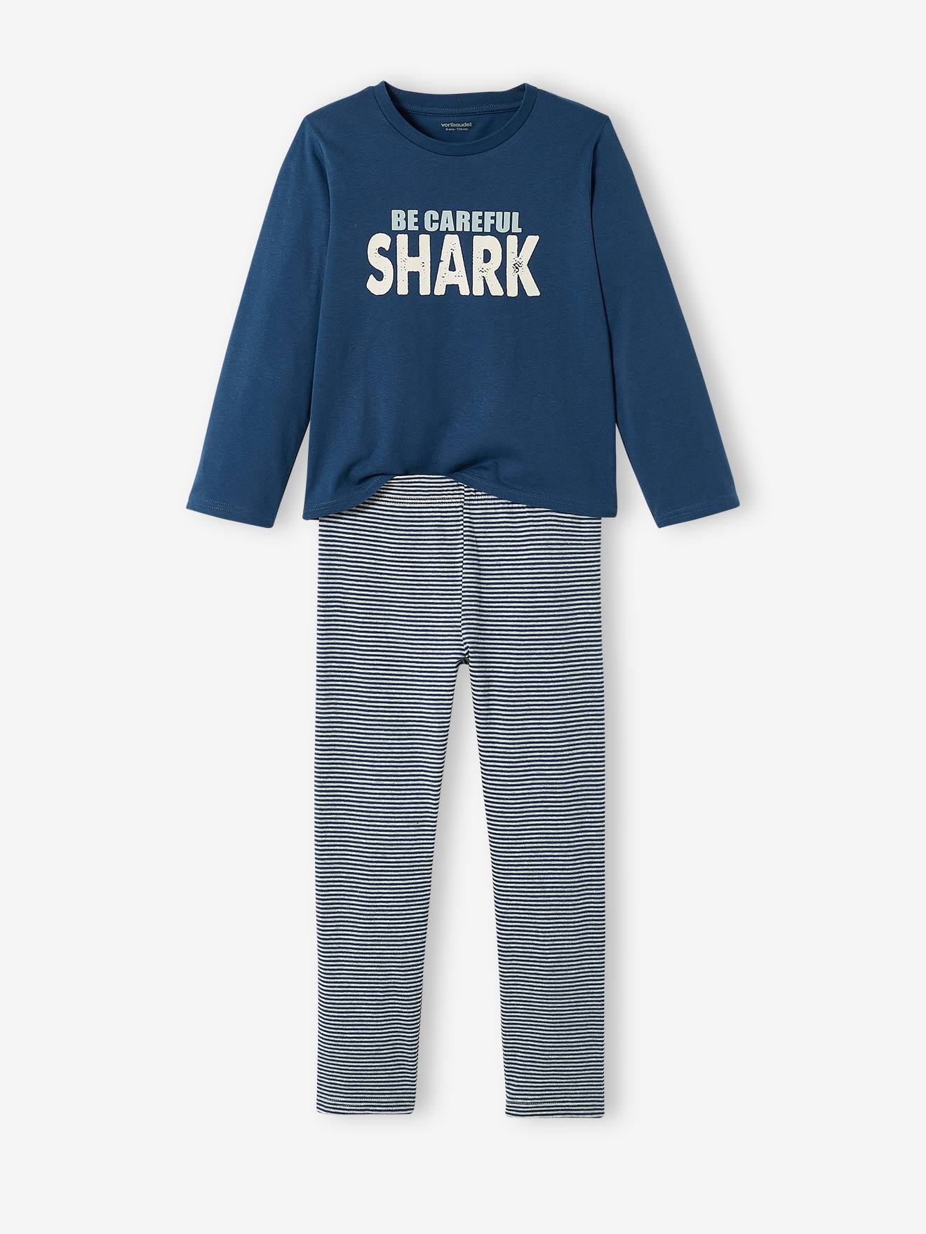 Vertbaudet 2er-Pack Jungen Schlafanzüge, Haie - pack blau/grau
