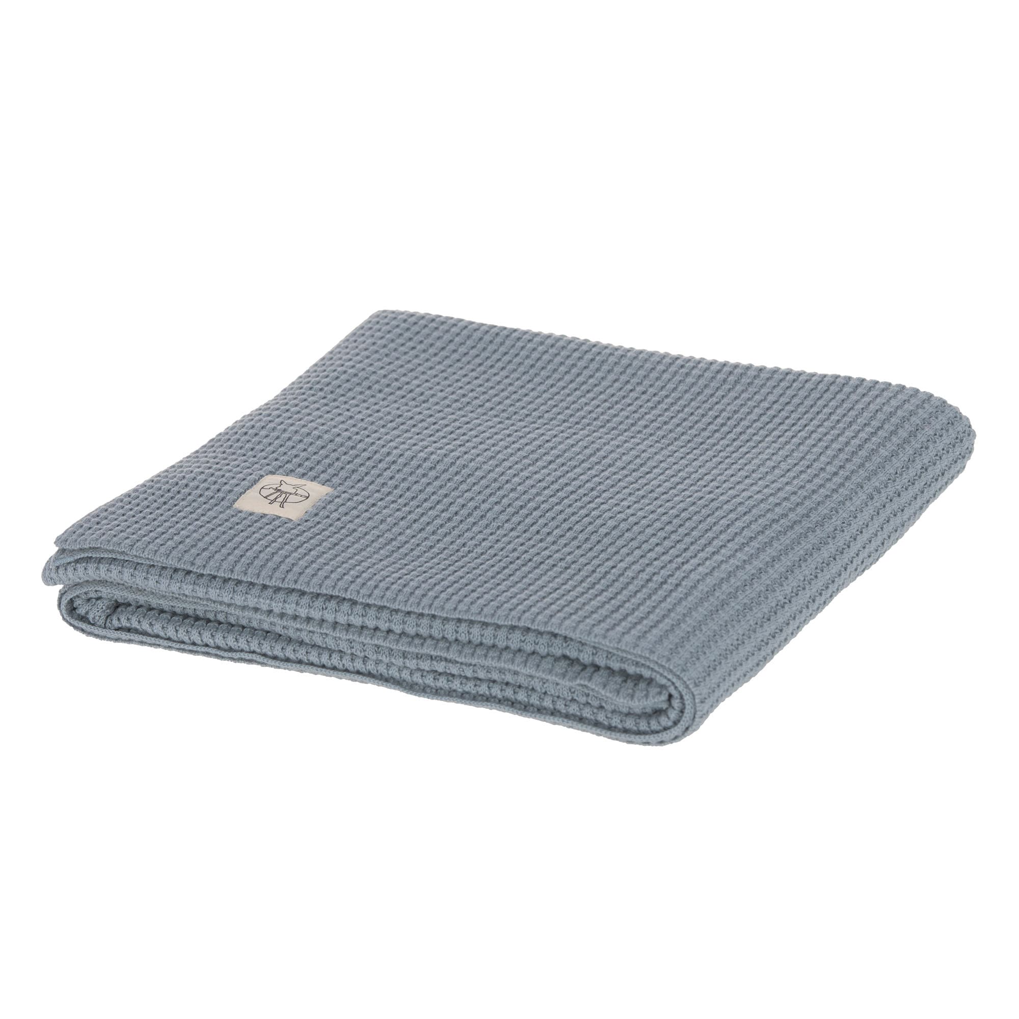 Babydecke - Bio Baumwolle, Nubs, Blau