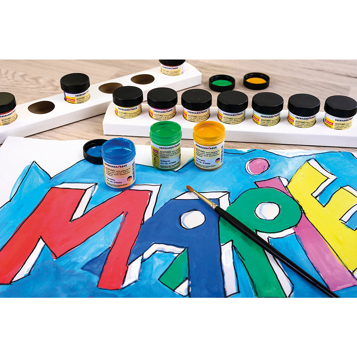 Deckfarben Tempera EFA Color, 13 Farben, malfertig