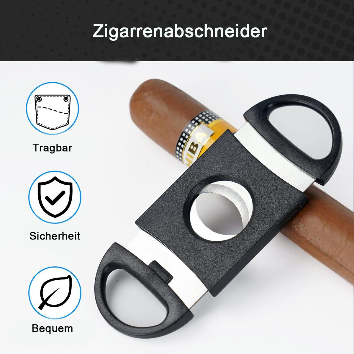 JedBesetzt Humidor Zigarrenschneider, Doppelte Klinge, für die meisten Größe Von Zigarren