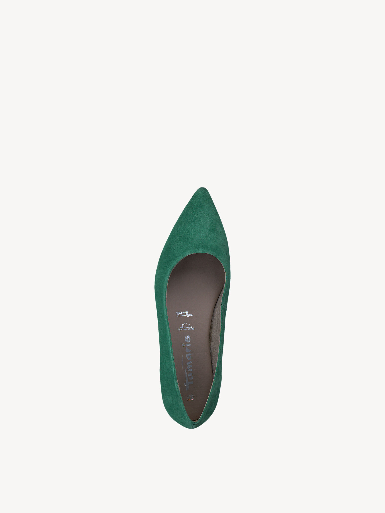 Ballerine en cuir - vert