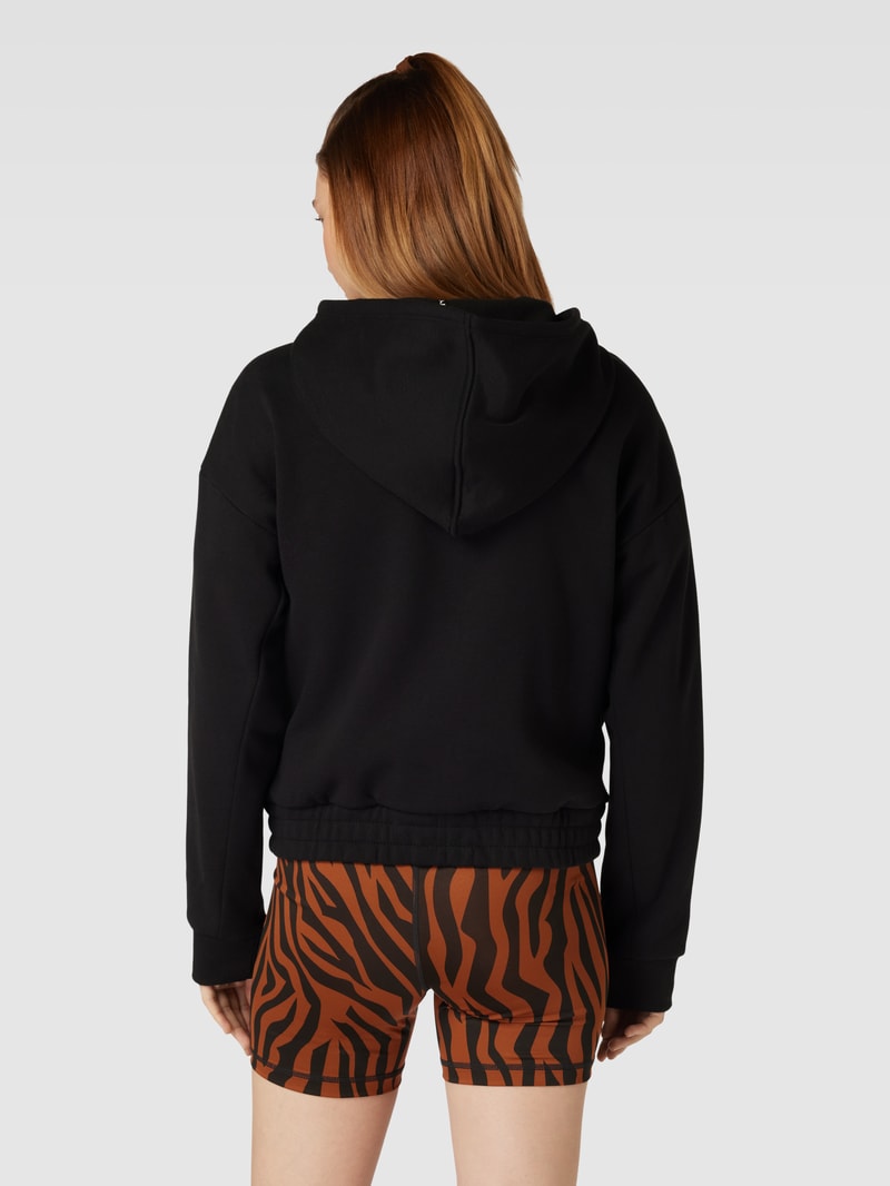 Sweatjacke mit Kapuze Modell 'Train' in black