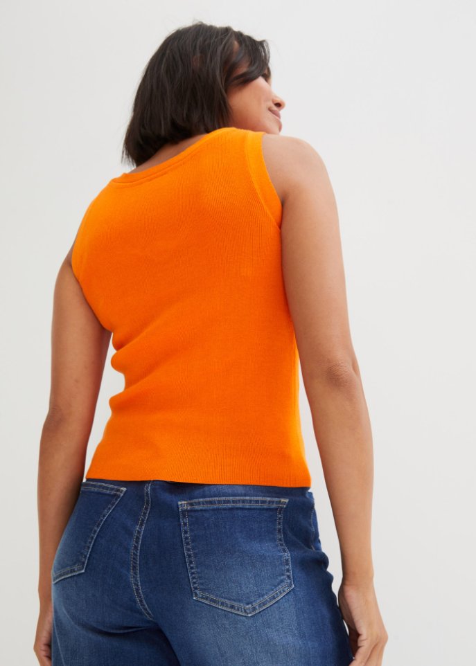 Leichtes Stricktop mit V-Ausschnitt