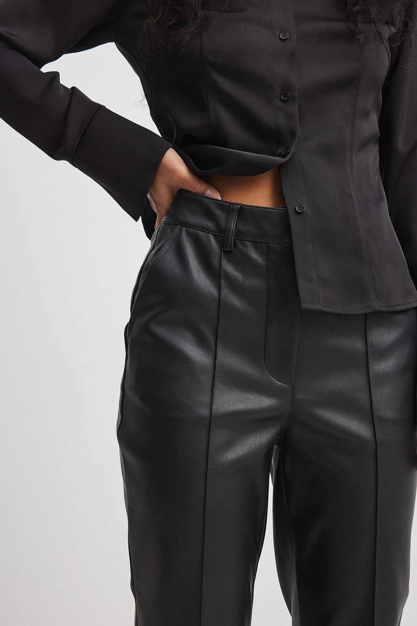 PU High Rise Cropped Hose
