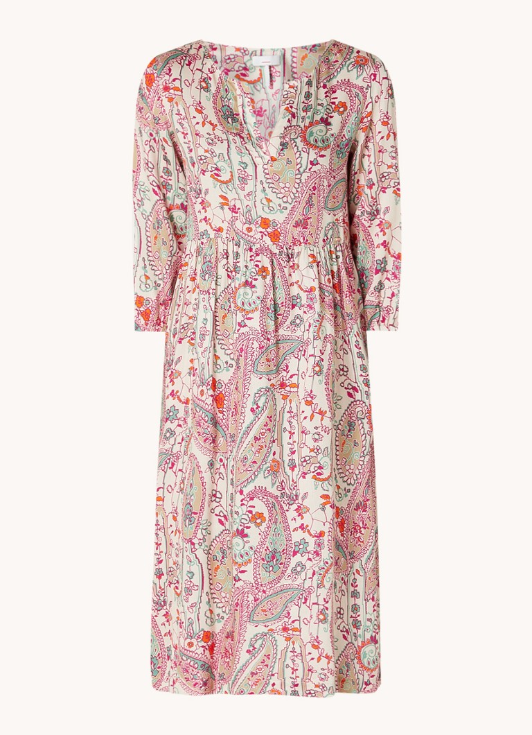 Vestido túnica midi Cinque Cidolina con estampado paisley