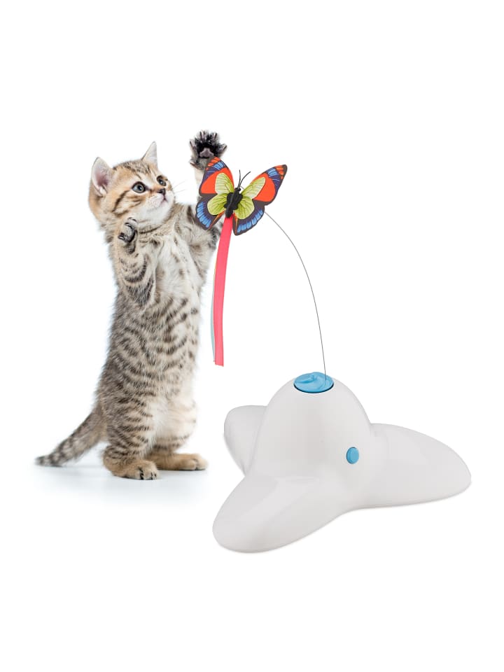 relaxdays Katzenspielzeug in Weiß - (B)20,5 x (H)33,5 x (T)18 cm günstig kaufen onesize