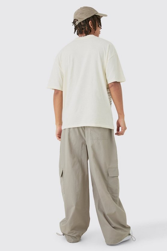 Parachute-Hose mit Cargo-Taschen und elastischem Bund