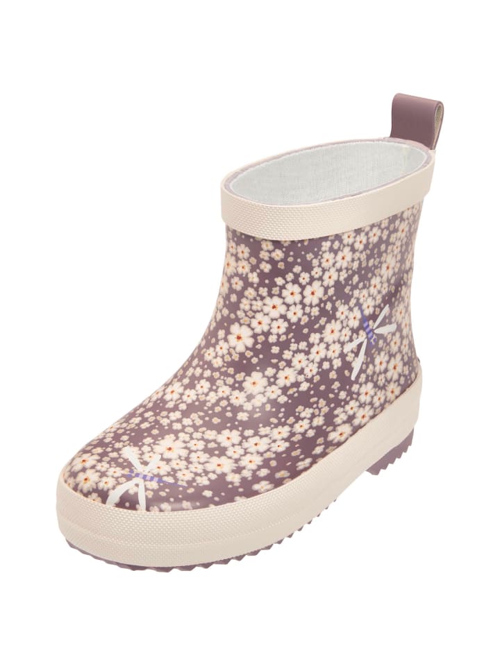 Playshoes Gummistiefel Halbschaft Blumen in violett günstig kaufen