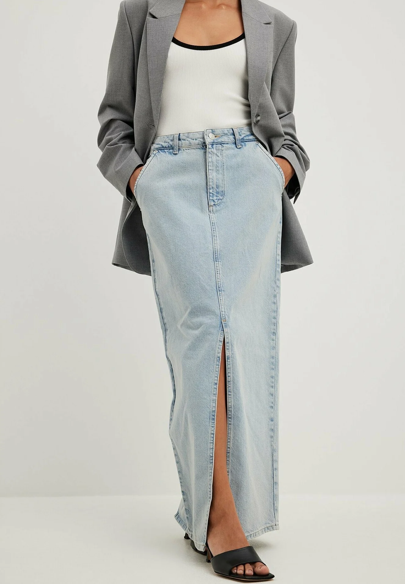 NA-KD MIT SCHLITZDETAIL - Falda larga