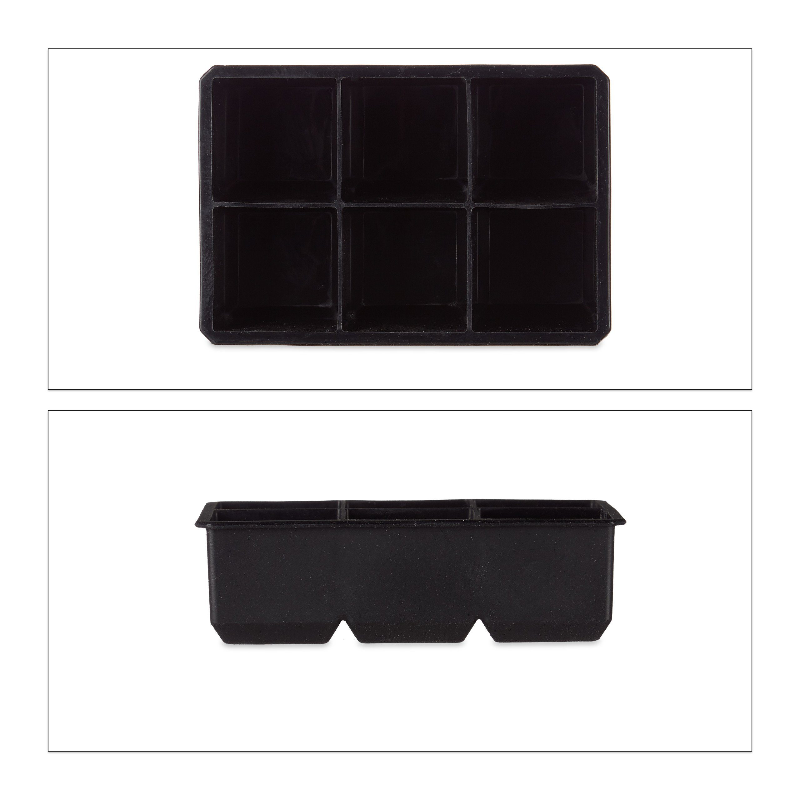 relaxdays Eiswürfelform 2 x Eiswürfelform Silikon 5 cm