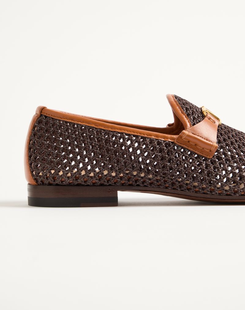 Wolfe Moccasin i vævet raffia