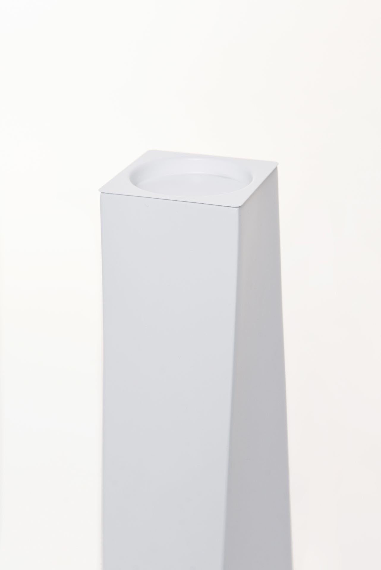 VIVANNO Bodenvase Bodenvase Standvase Fiberglas Weiß Matt HYDRON - 11x11x80 cm