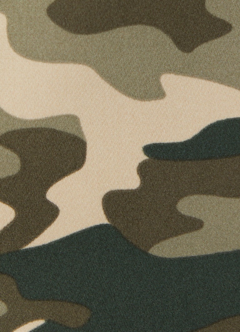 NIKKIE Asti double-breasted cropped blazer with camouflage print