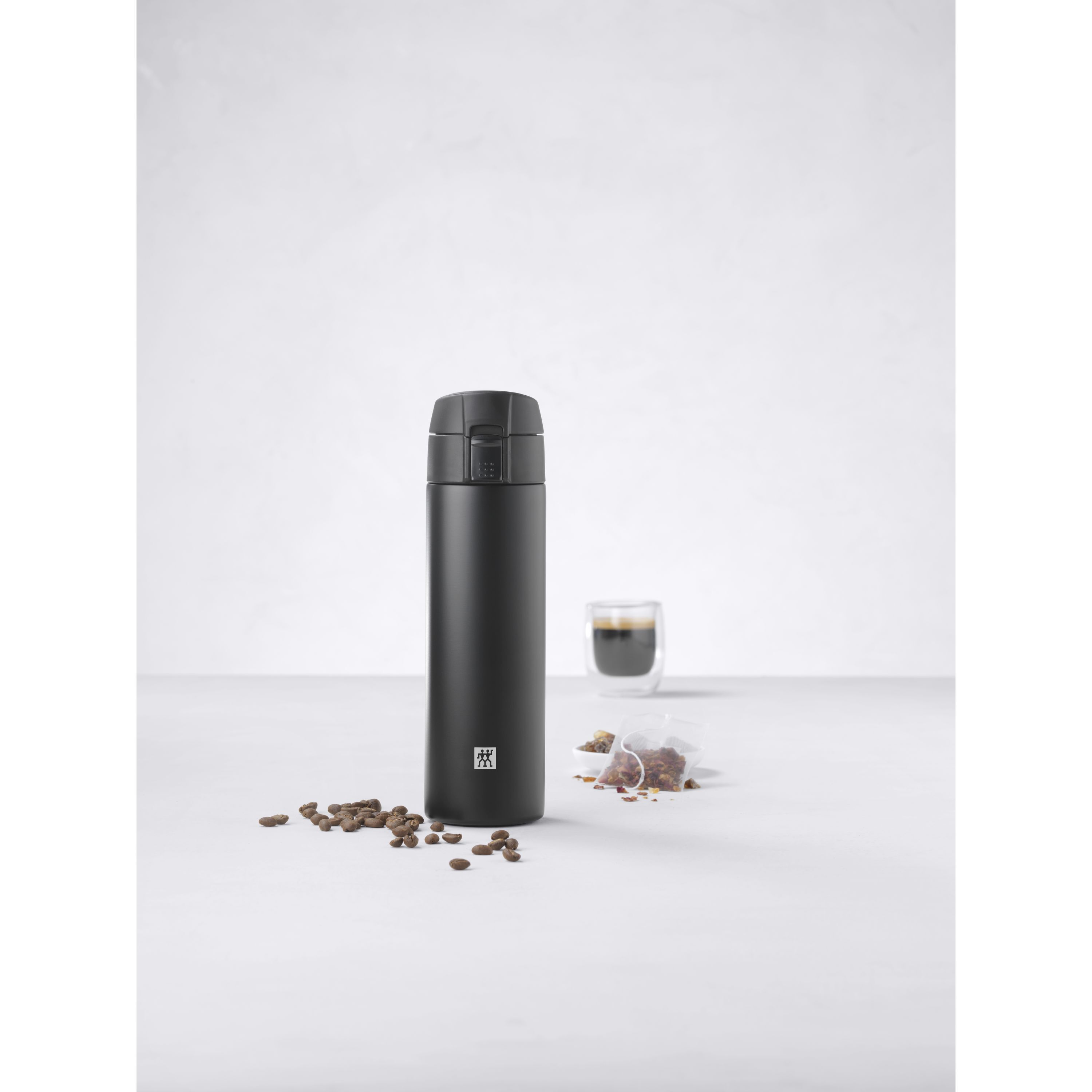 Thermobecher, 450 ml, Edelstahl, Schwarz