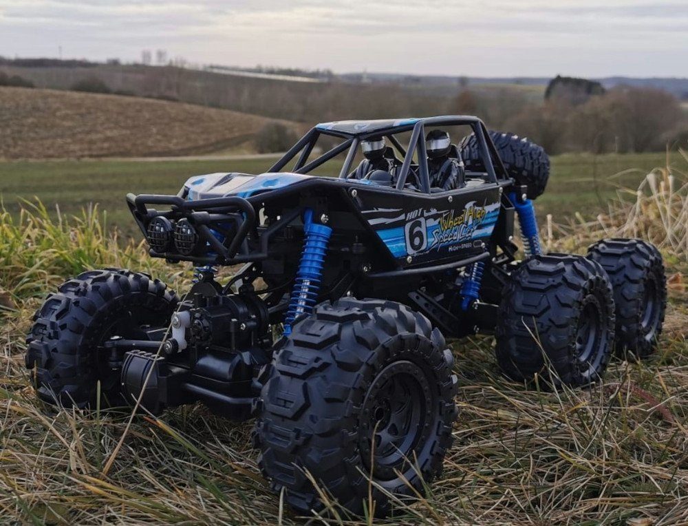 BruKa RC-Auto Robuster Geländewagen SUPER SCORPION, Ferngesteuertes Auto mit 6x6 Allradantrieb, 50cm